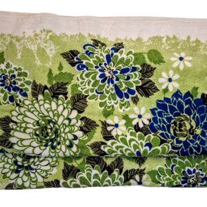 2 Vintage MCM Cotton Fashion Manor 23"x45" Decorator Bath Towels NWT